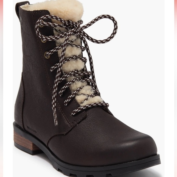 Sorel Emelie Genuine Shearling Short Lace-Up Boot (Women) - Picture 1 of 13